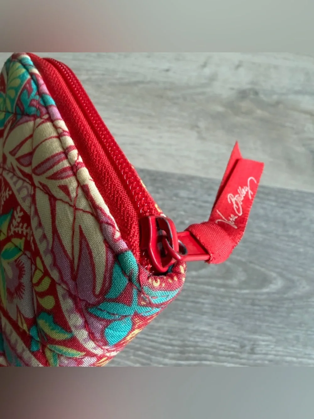 Vera Bradley tutti fruitti zip wallet  Quilted Floral Wallet Coral, Teal Yellow